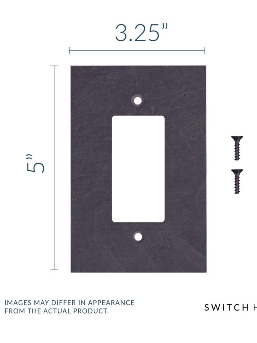 Modern Rectangular‎ Light Switch Plate in Matte - Picture 2 of 4